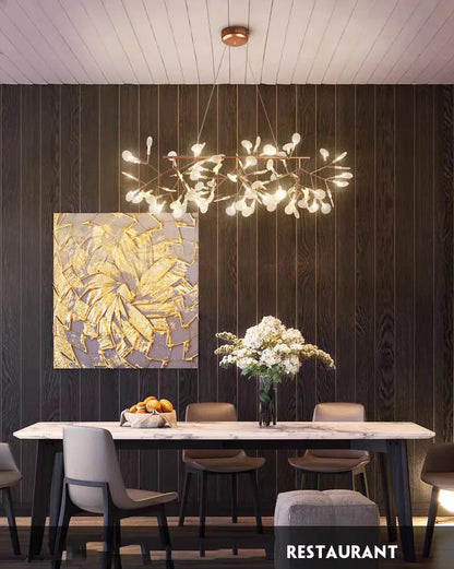 Ceiling Chandelier Nordic Hanging Living Room Chandelier Modern Kitchen Firefly Lamp Round Chandelier Lighting