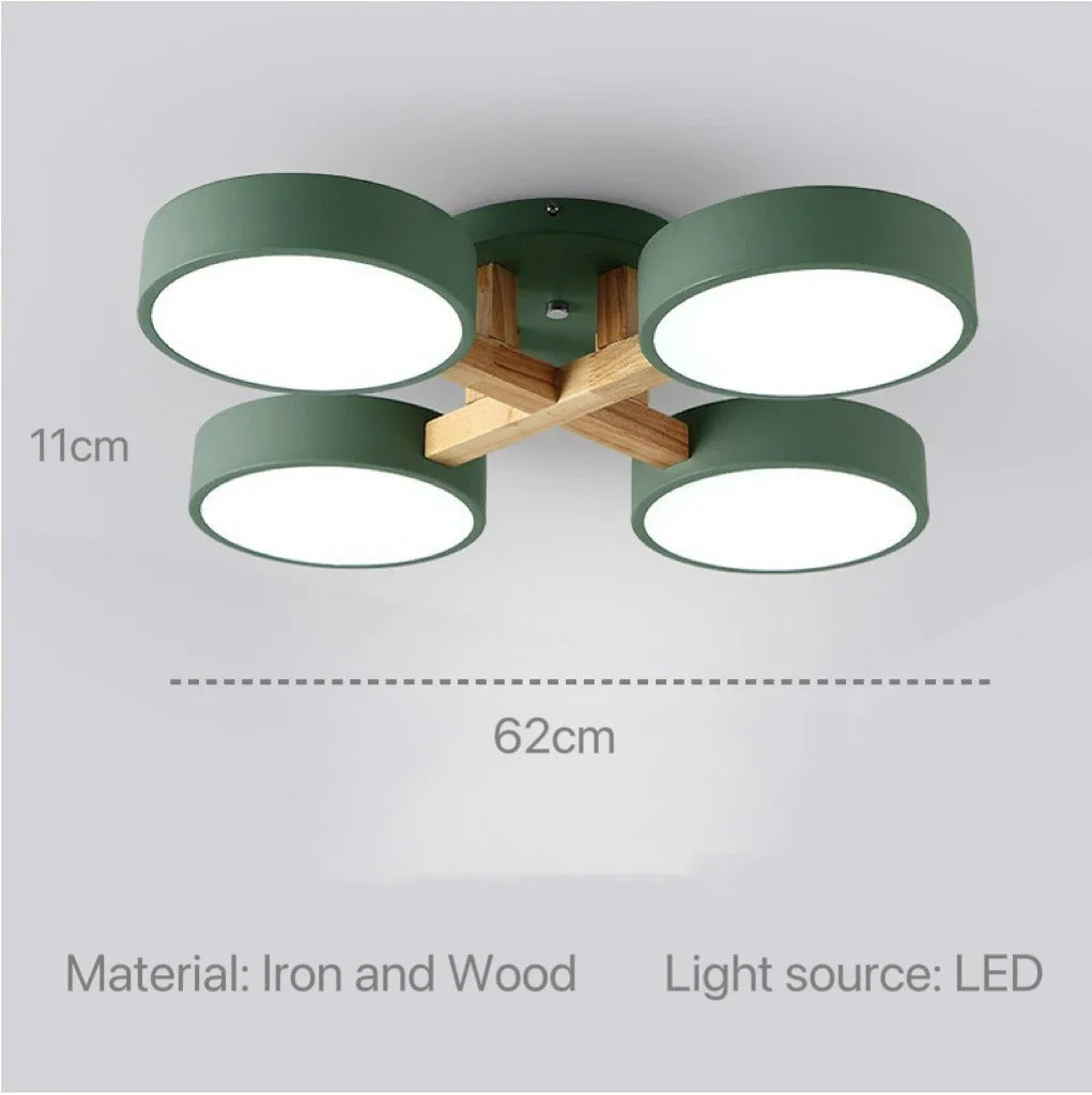 Modern Ceiling Lamp Bedroom Minimalist Wood Home Decor Lighting Fixtures