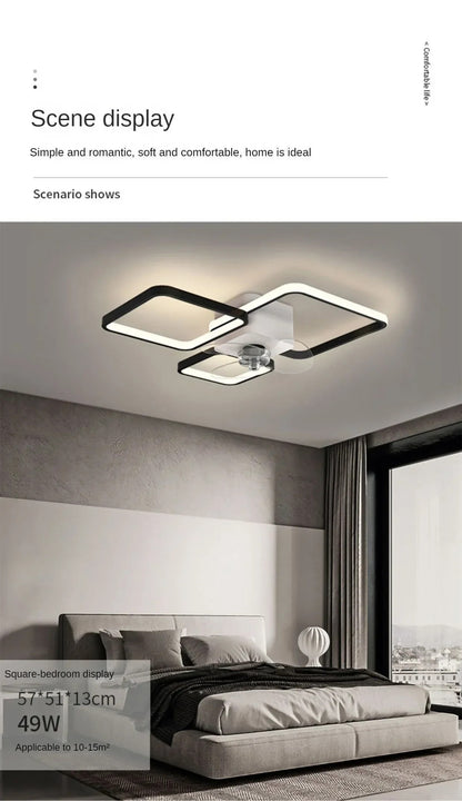 Nordic Ceiling Fan Lamp Home Living Room Modern Minimalist Restaurant Ceiling Lamp