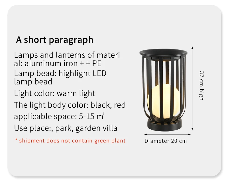 Outdoor Waterproof Lawn Lamps Solar Courtyard Balcony Garden Plant Flowerpot LED lamp