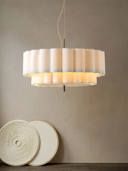 Nordic Minimalist Wabi Sabi Fabric Ceiling Chandelier Living Dining Room Bedroom Pendant Lights