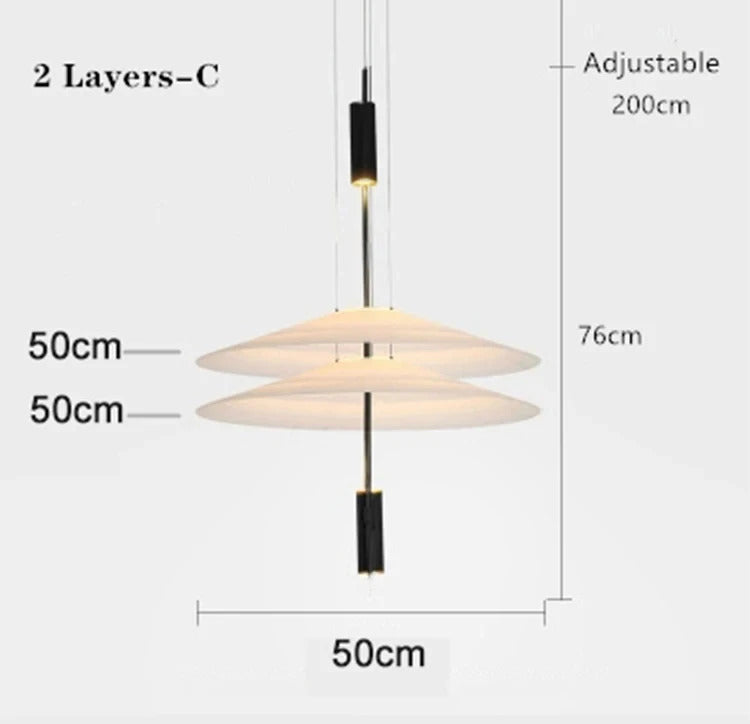 Modern Personality LED Hanging Lamp Flying Saucer Home Decor Denmark Designer Dining Table Bar Living Room UFO Pendant Lights