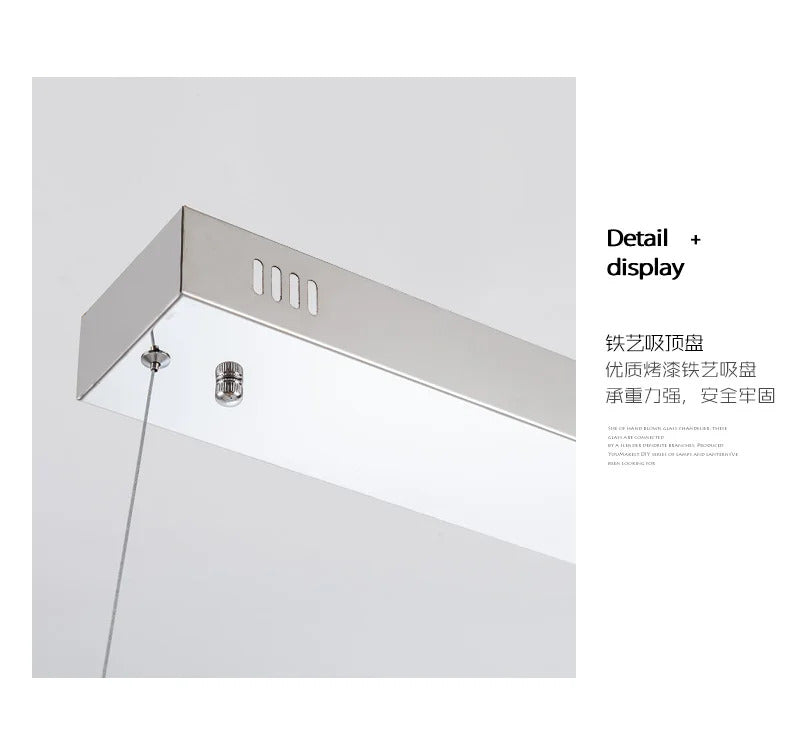 Modern Restaurant Strip Chandelier Luxury Lobby Front Desk Hanging Lamp