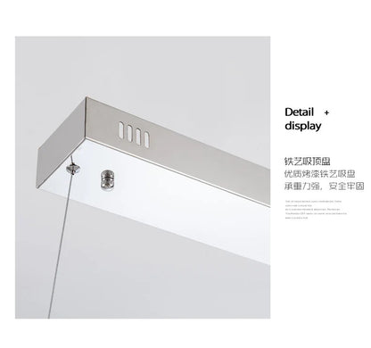 Modern Restaurant Strip Chandelier Luxury Lobby Front Desk Hanging Lamp