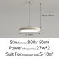 French Flying Saucer Pendant Light Creative Design Extendable Rotating Long Pole Lamp