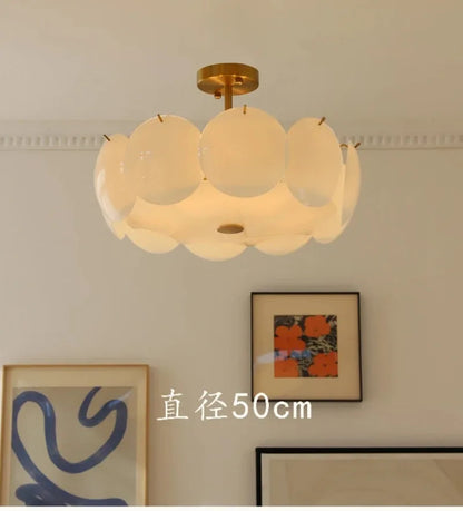 Glass Ceiling Light  Modern Cream White Ceiling Dining Room Bedroom Light