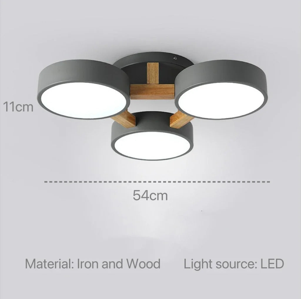 Modern Ceiling Lamp Bedroom Minimalist Wood Home Decor Lighting Fixtures
