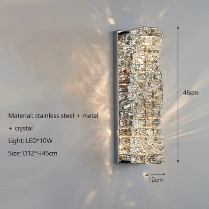 Modern crystal long strip chandelier Luxury Gold  Kitchen island Pendant lamp