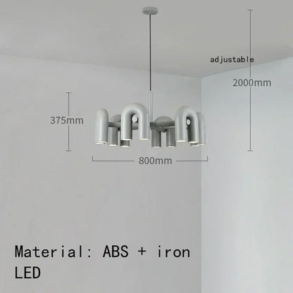 Nordic Creative U-shaped Living Room Chandelier Restaurant Personality Art Model Designer Home Decorative LED Pendant Lights