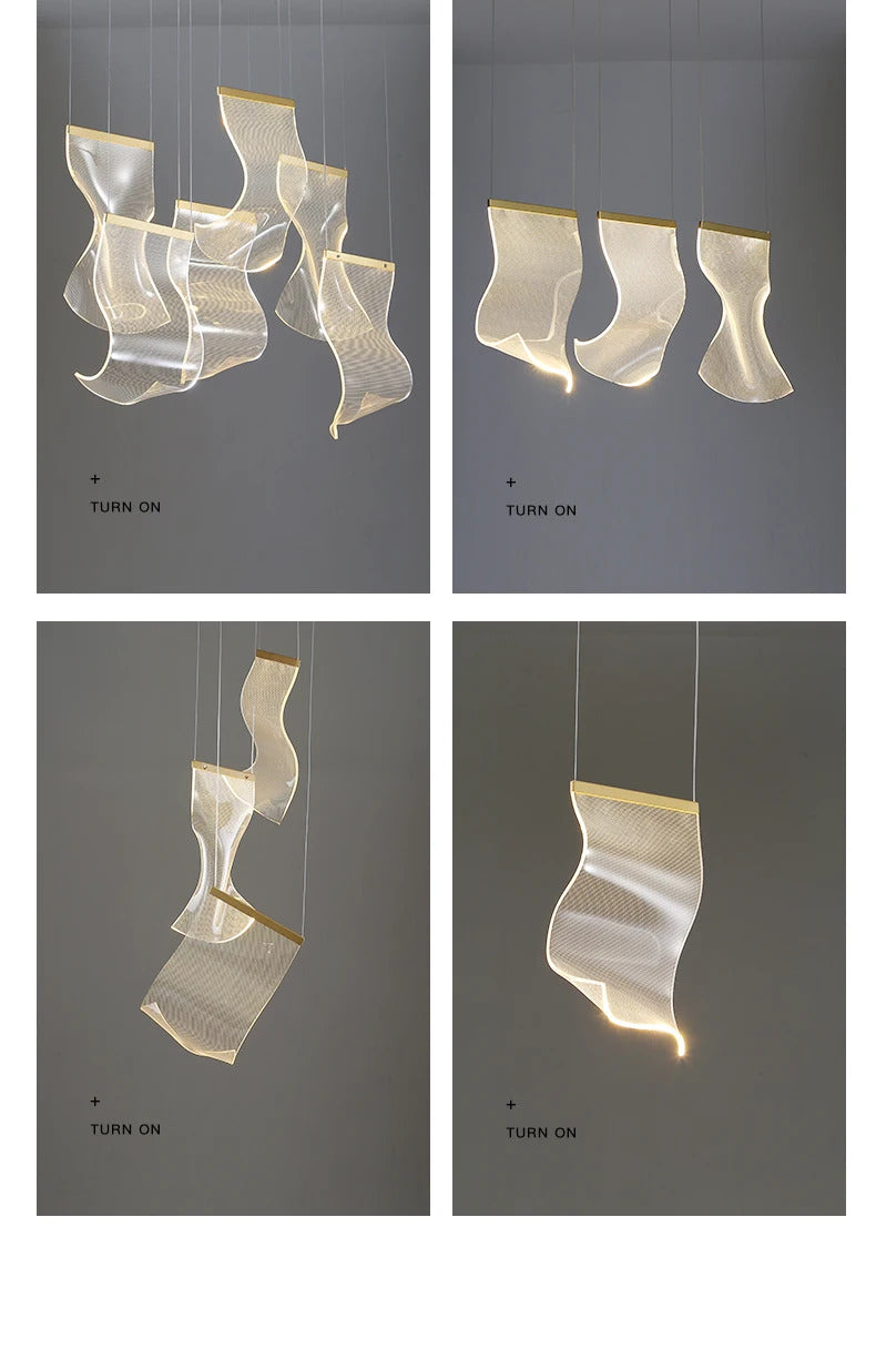 Rinkle Suspended Lights Modern Guide stairwell Chandelier