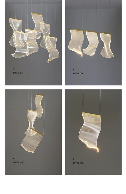 Rinkle Suspended Lights Modern Guide stairwell Chandelier