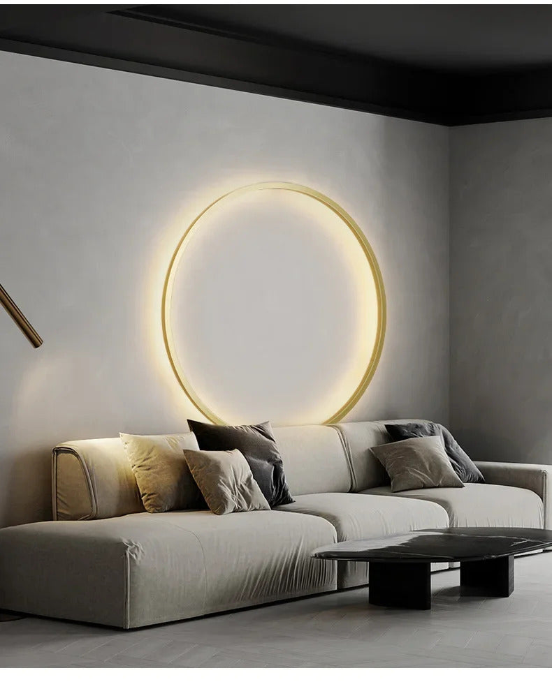 Nordic Minimalist Circle Background LED Wall Lamp Modern sofa background wall lights