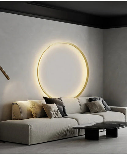 Nordic Minimalist Circle Background LED Wall Lamp Modern sofa background wall lights