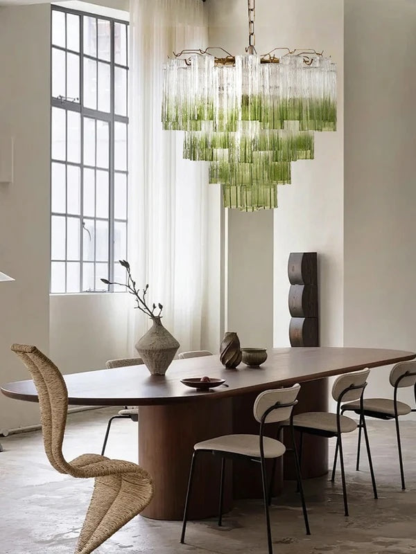 Green Glass Chandelier