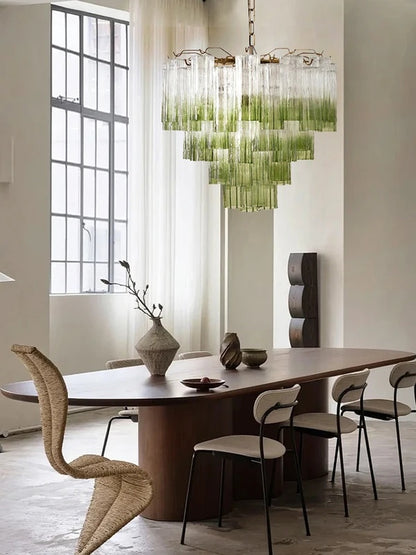Green Glass Chandelier