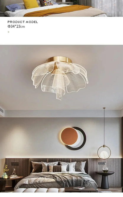 Flower Ceiling Light Bedroom Entrance Hallway Dining Room Lighting Fixture