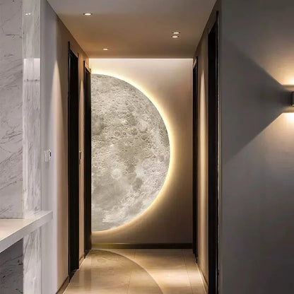 Moon Wall Painting Lamp Creative Minimalist Background wall sconce Wall picture light