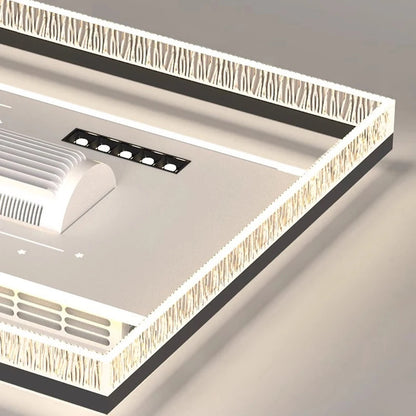 Ceiling Fan Light Invisible Bladeless Ceiling Lamp With Remote Control