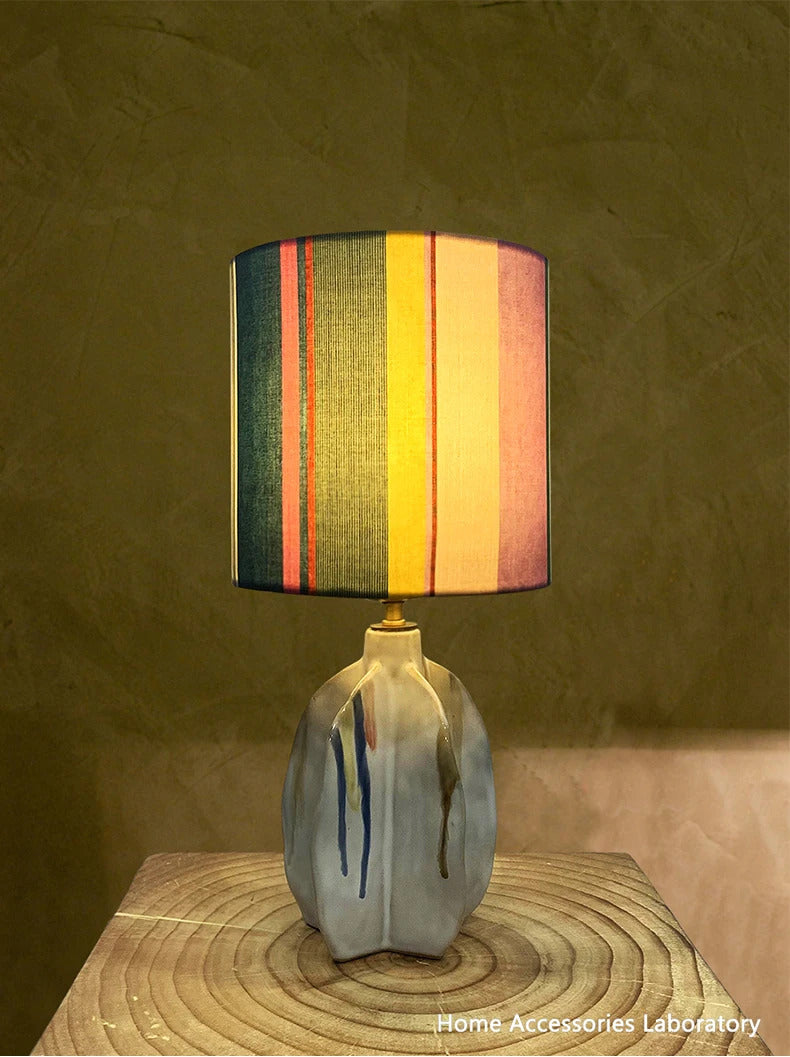 New Modern Color Blocking Art Carambola Ceramics LED Table Lamp Romantic Home Lighting Decoration Bedroom Study Desk Lights