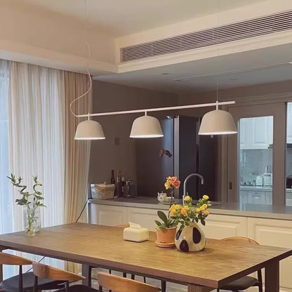 Danish designer Ambit rail pendant lamp Nordic black 3 heads long chandelier