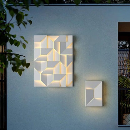 Outdoor Waterproof wall lamp Creativity 3D Model Led Sconce lights Square Wall lighting