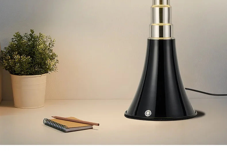 Italy Designer Wrought Iron LED Table Lamps White Petal Glass Lampshade Bauhaus Living Room Bedroom Restaurant Office Desk Light