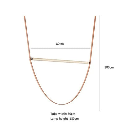 Duplex Leather Chandelier Restaurant staircase chandelier