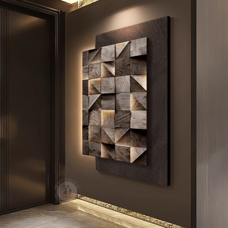 Italy Designer Geometric Wall Lamp Square Mounted Background Hallway Sconce lighting