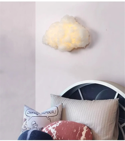 Novelty Cloud Wall Sconce Light Kids Children Bedroom Bedside Cartoon Cotton wall lamp