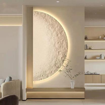 Moon Wall Painting Lamp Creative Minimalist Background wall sconce Wall picture light