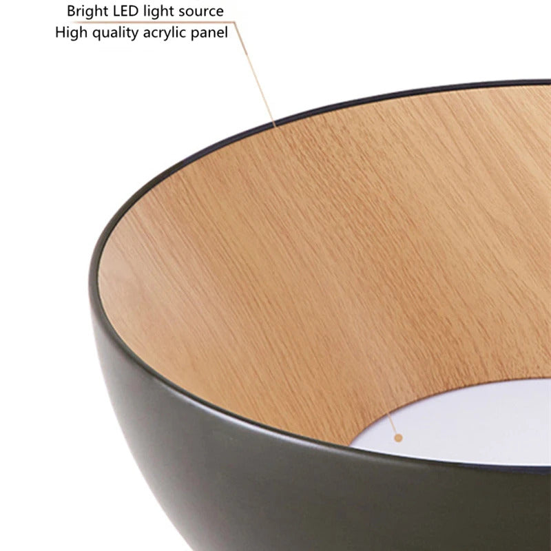 Nordic Wooden Ceiling Chandelier Modern Duo Ceiling Light