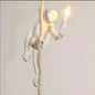 Resin chameleon pendant light Retro Hemp Rope Monkey Pendant Lamp