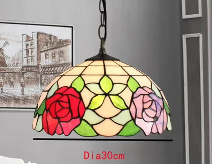 Nordic Tiffany chandelier Kitchen Dining room hallway handmade glass chandelier