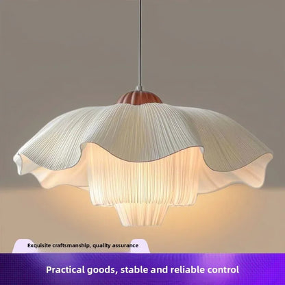 Nordic Petal Shaped French Chandelier Romantic Cream Style Pendant Lamp