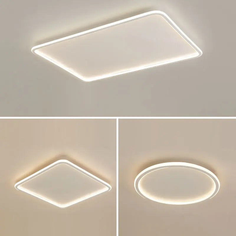 Modern with Remote Control Dimmable Flush Mount Bedroom Living Room Ceiling Light
