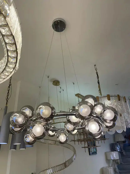 Nordic Round chandelier Glass Ball Chandeliers Living room ring scandinavian lamp fixtures
