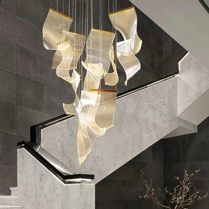 Rinkle Suspended Lights Modern Guide stairwell Chandelier