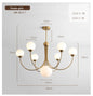 Nordic glass Pendant lamp French Gold chandelier