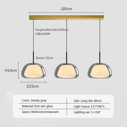 Nordic Glass Jellies Design Hanging Lamp Indoor Dining Living Room Pendant Light