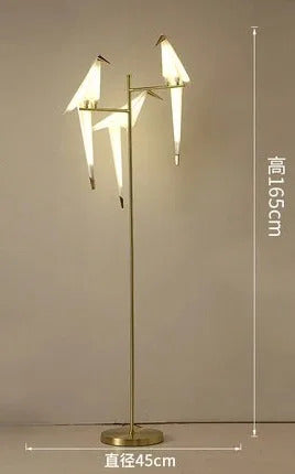 Perch Light table Lamp Led Designer Gold Origami Bird Standing Lamps For Living Room Creative Art Deco Safaside Corner Lamp