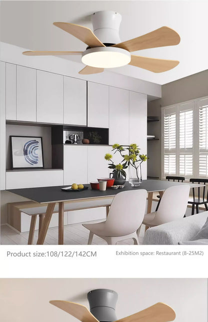 Nordic colorful Ceiling fan light Modern Children bedroom Indoor Ceiling fan lamp