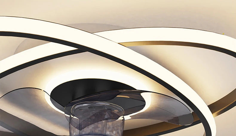 Modern bedroom decor led ceiling fan light lamp dining room remote control lamps