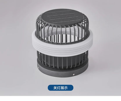 Outdoor wall column head lamps Waterproof solar floor lights  Pillar Wall lighting LED