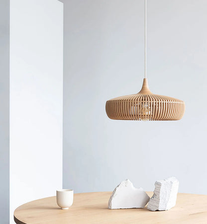 Clava Dine log Wood Pendant lamp birdcage denmark designer lamp for Dining Room Study Living Room Table Decoration loft lamp