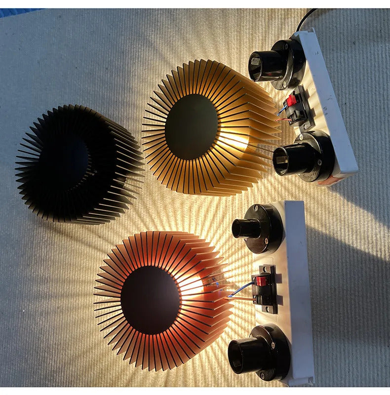 Modern small wall lamp Designer aluminium wall light Black Rose Gold bedroom night sconce