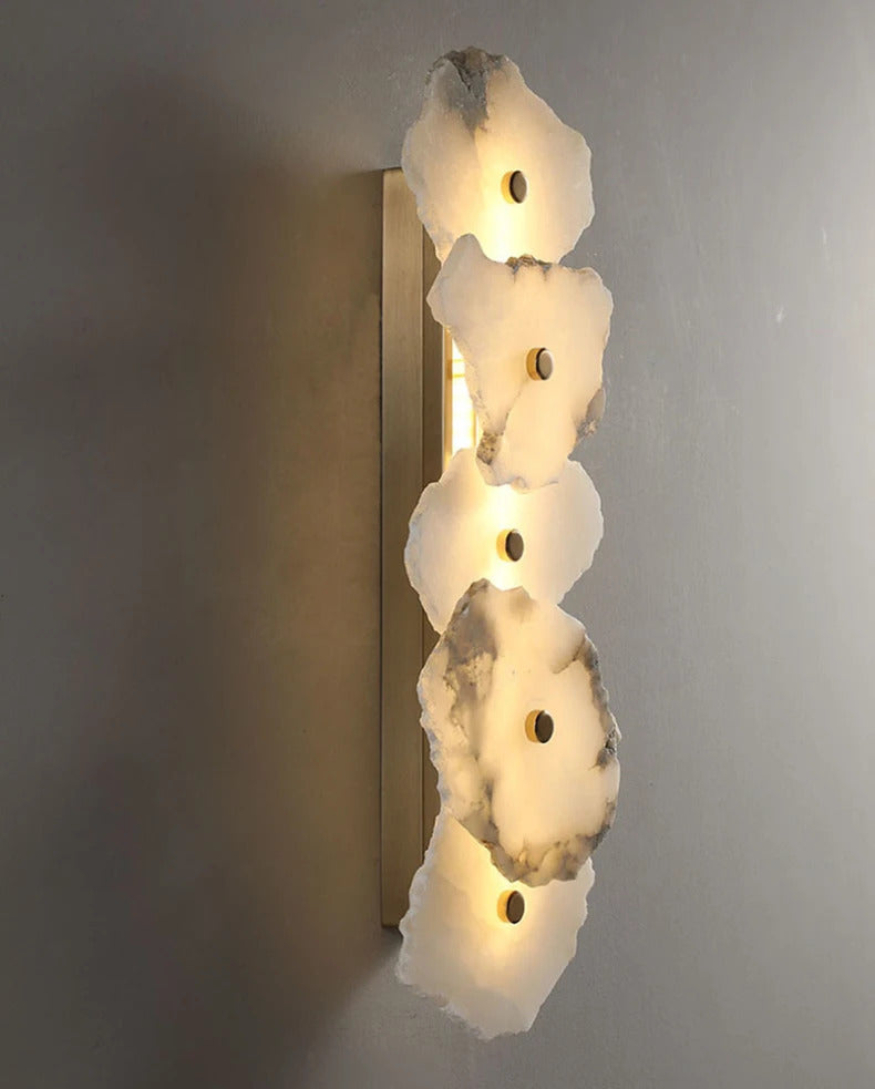 Natural Marble Luxury Wall Lamp Nordic Irregular stone Sconce light