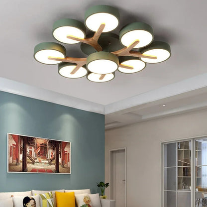 Modern Ceiling Lamp Bedroom Minimalist Wood Home Decor Lighting Fixtures