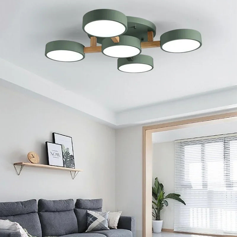 Modern Ceiling Lamp Bedroom Minimalist Wood Home Decor Lighting Fixtures