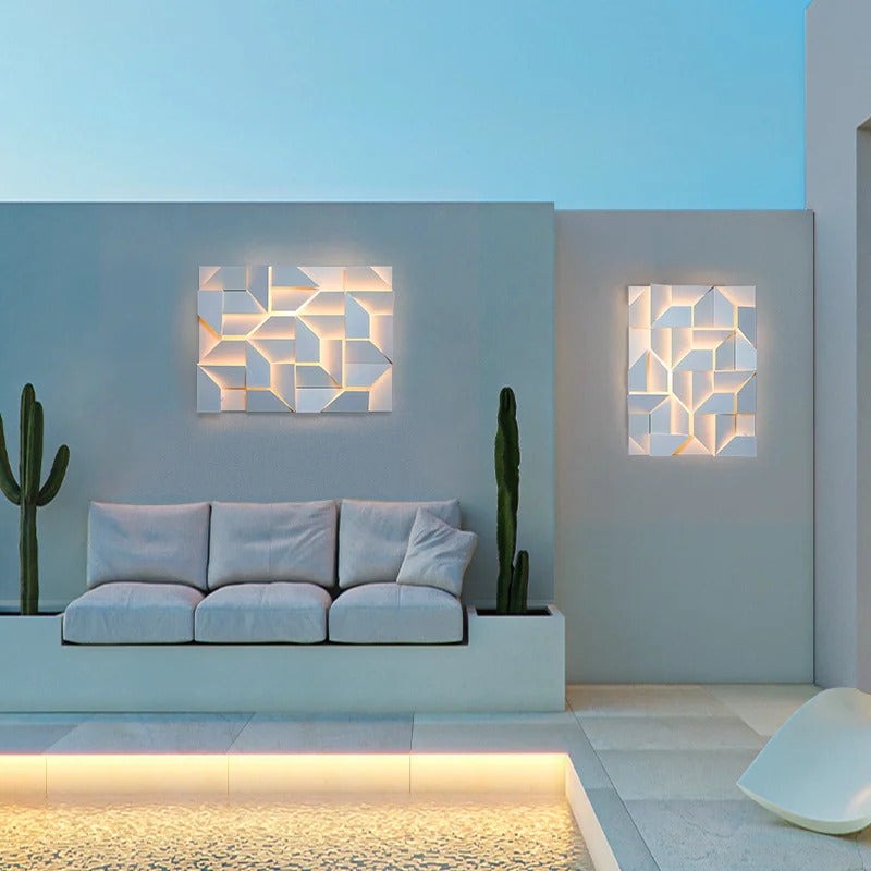 Outdoor Waterproof wall lamp Creativity 3D Model Led Sconce lights Square Wall lighting