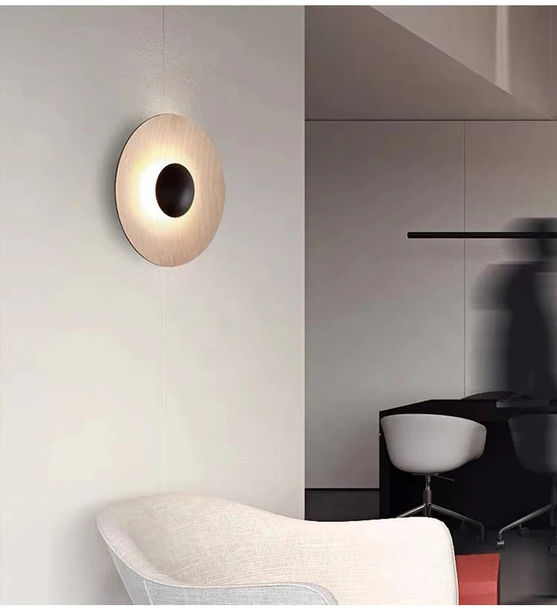 Modern grain LED Wall lamp Nordic round staircase Aisle Corridor Background Sconce light